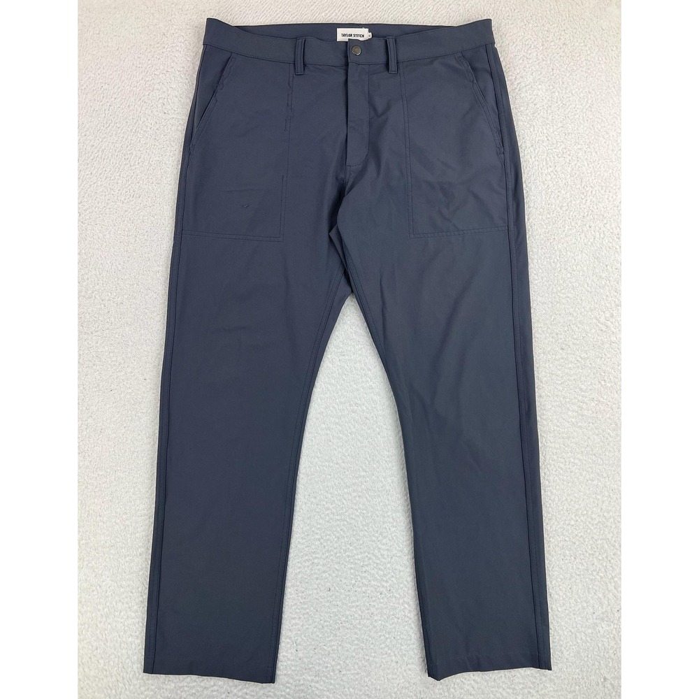 Taylor Stitch Pants Mens 36x32 Gray Slim Fit Stretch Nylon Chino Travel